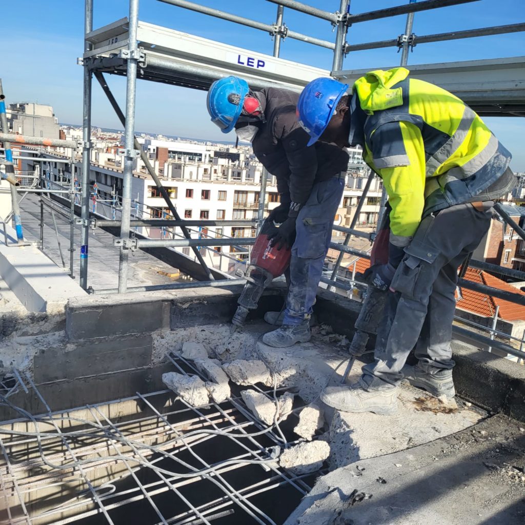 Les manœuvres de Start Intérim sur le chantier BTP Guerlain Levallois